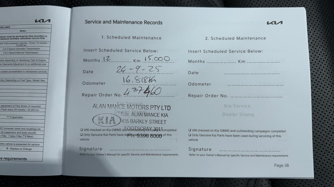 2024 Kia Sorento Gt-line 7 Seat, Automatic, 24731 km, Service History