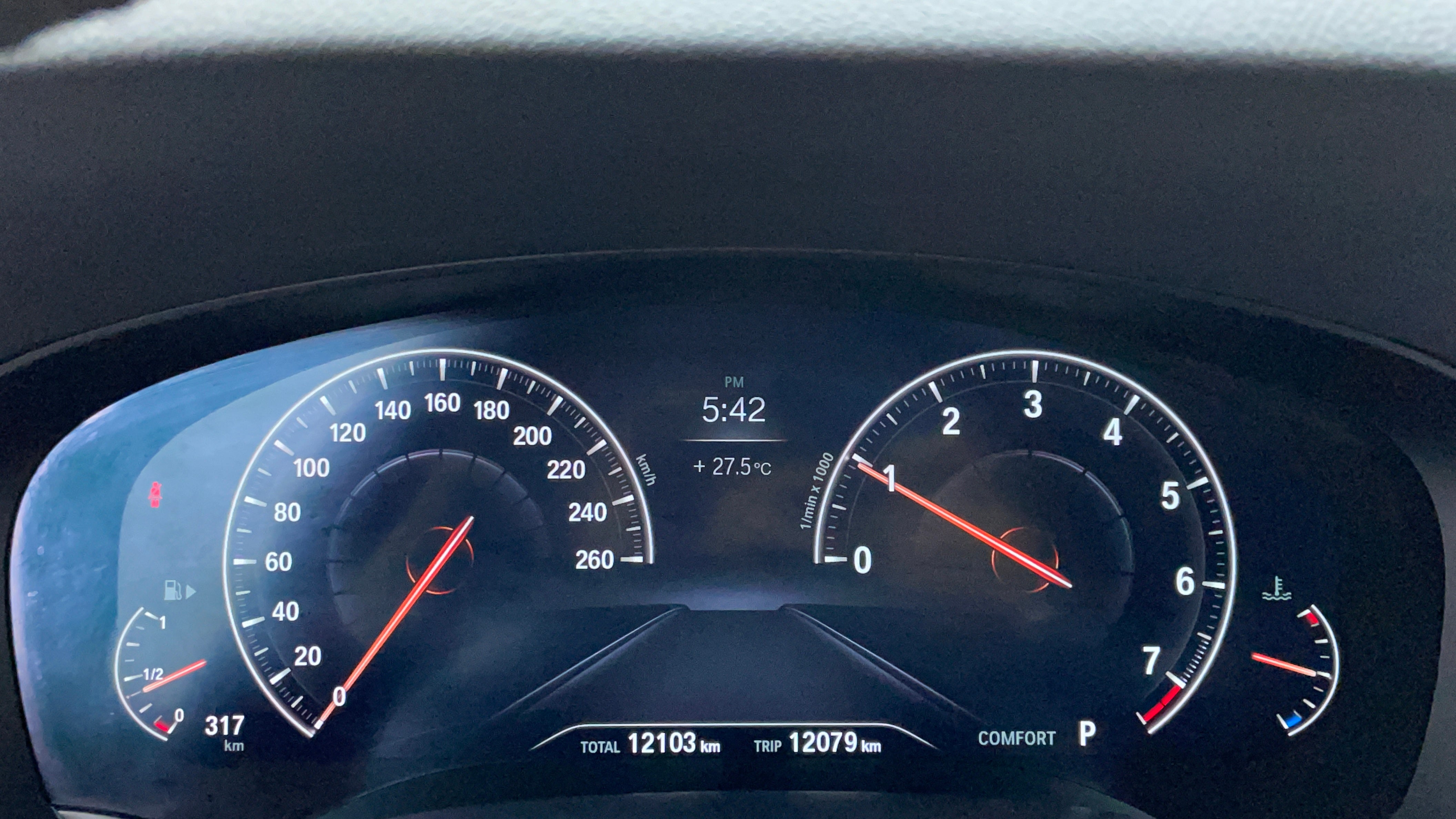 BMW 5 Series-Odometer View