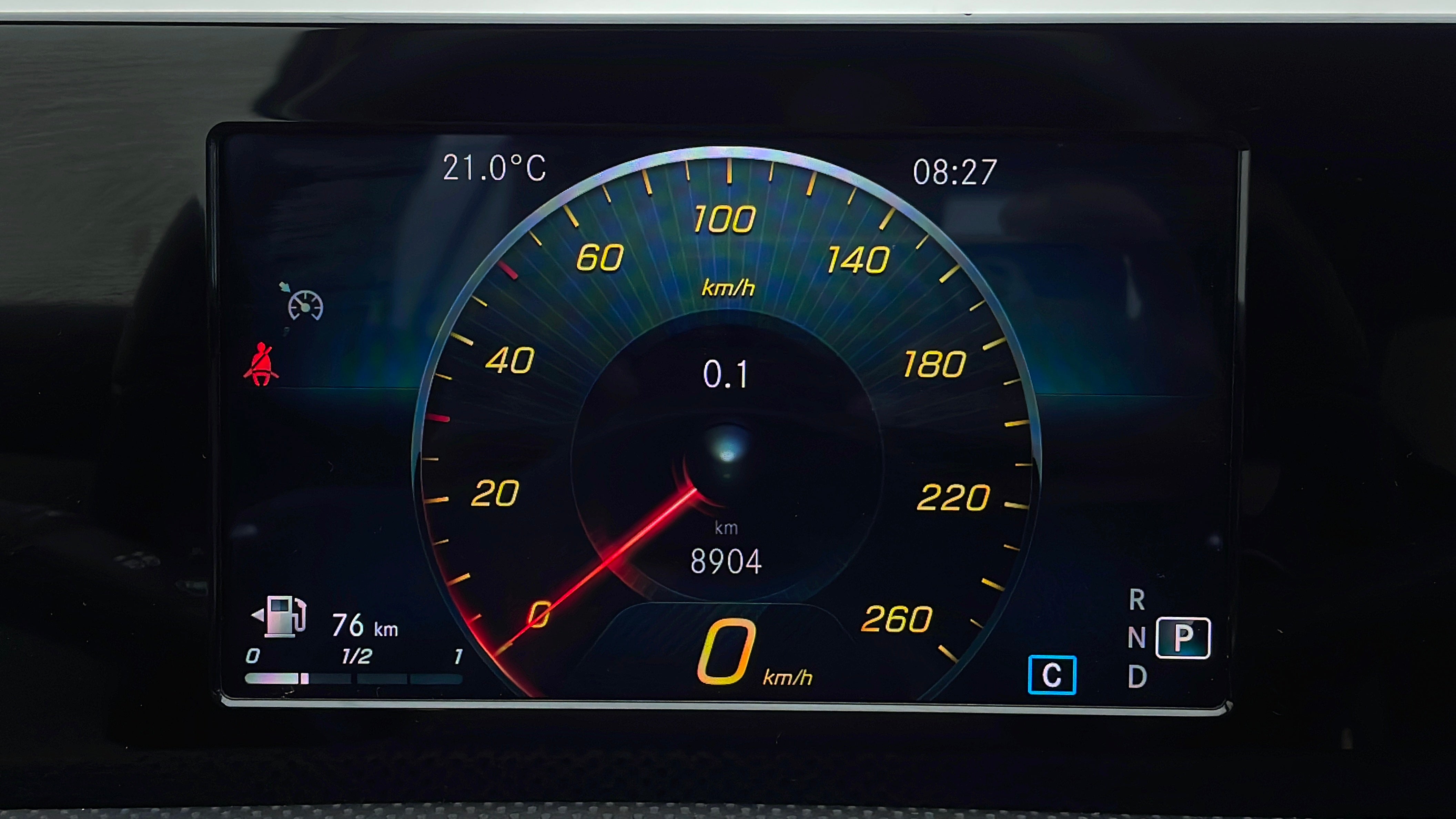 Mercedes Benz A-Class-Odometer View