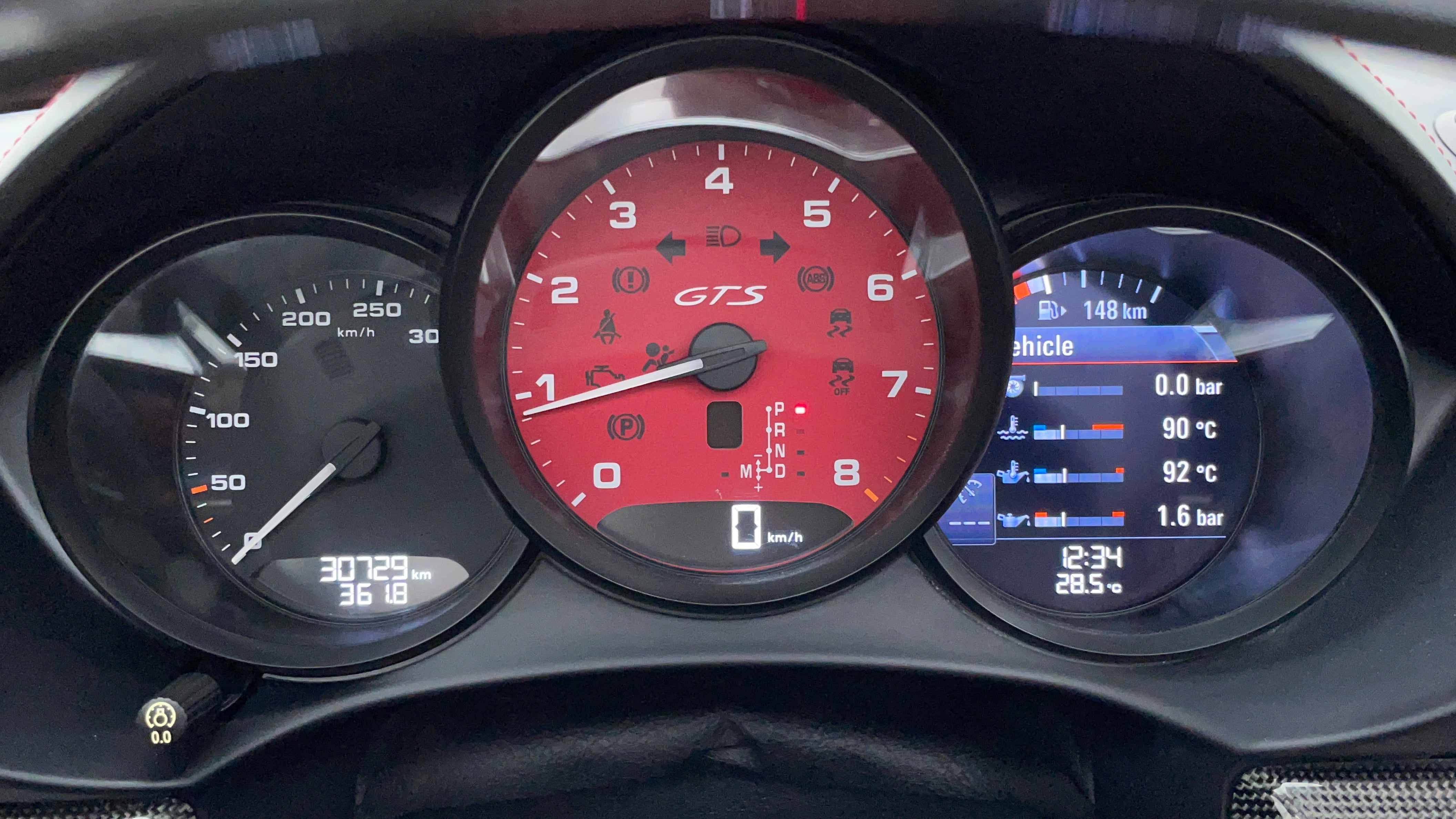 Porsche Boxster-Odometer View