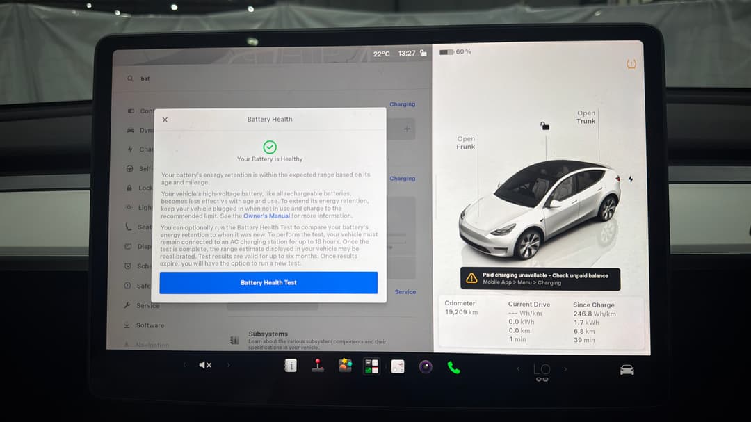 2023 Tesla Model Y Long Range, Automatic, 19209 km, Car Battery Health
