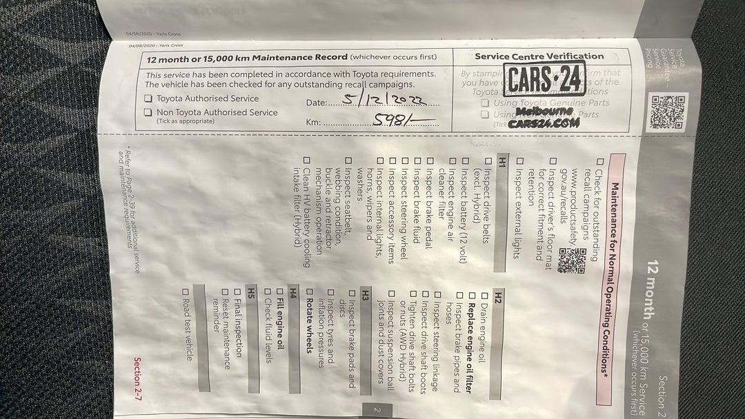 2021 Toyota Yaris Cross Gx, Automatic, 5981 km, Service History