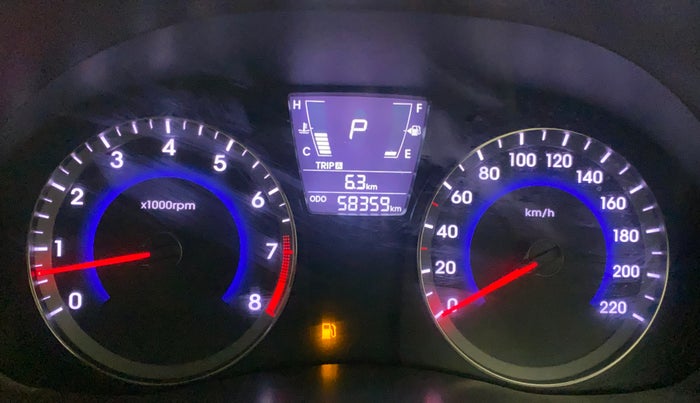 2017 Hyundai Verna 1.6 VTVT SX AT, Petrol, Automatic, 58,359 km, Odometer Image