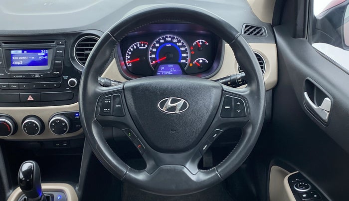 2015 Hyundai Grand i10 ASTA AT 1.2 KAPPA VTVT, Petrol, Automatic, 27,915 km, Steering Wheel Close Up