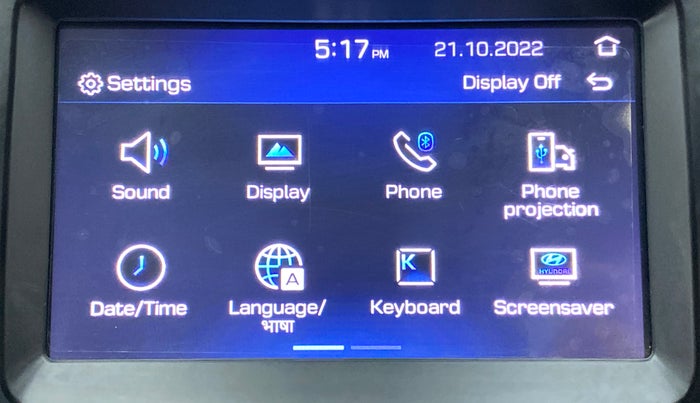 2018 Hyundai Grand i10 SPORTZ 1.2 KAPPA VTVT, CNG, Manual, 23,587 km, Touchscreen Infotainment System