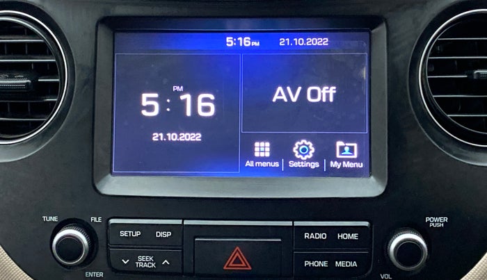 2018 Hyundai Grand i10 SPORTZ 1.2 KAPPA VTVT, CNG, Manual, 23,587 km, Infotainment System