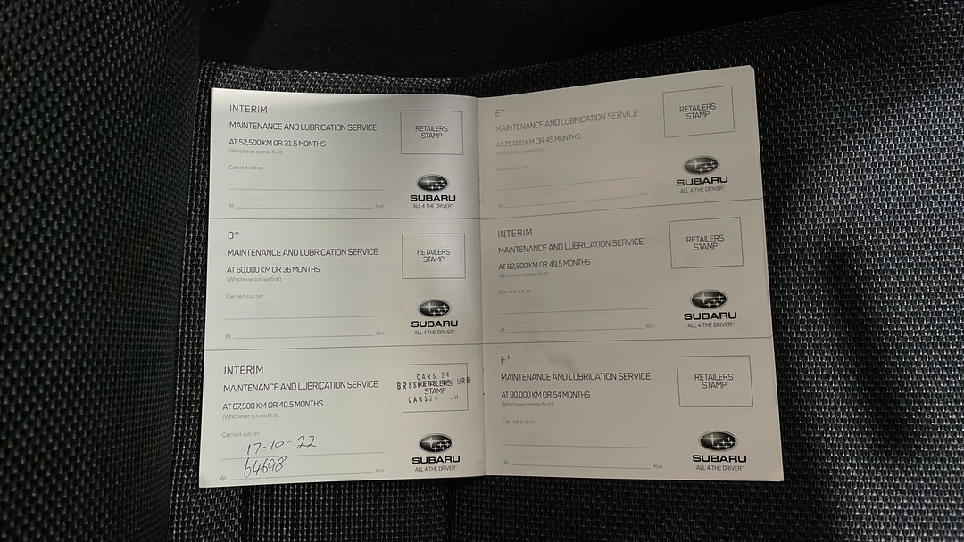 2014 Subaru Brz Brz, Manual, 64699 km, Service History