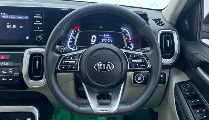 2021 KIA SONET HTX 1.0 IMT, Petrol, Manual, 12,405 km, Steering Wheel Close Up