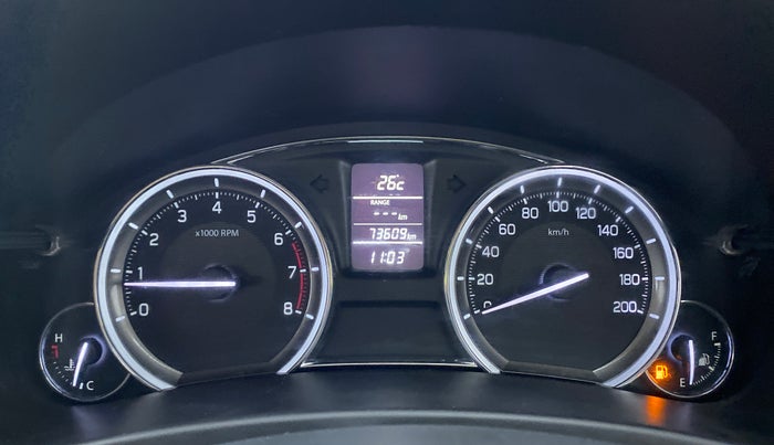 2016 Maruti Ciaz ZXI PLUS, Petrol, Manual, 73,792 km, Odometer Image