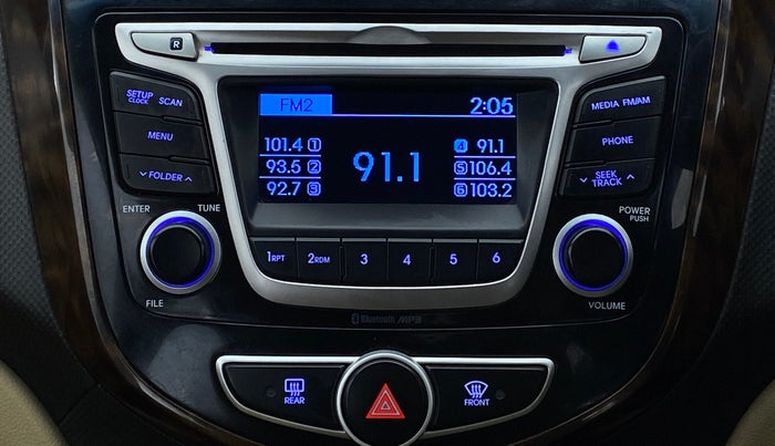 2015 Hyundai Verna FLUIDIC 1.6 SX CRDI, Diesel, Manual, 93,836 km, Infotainment System