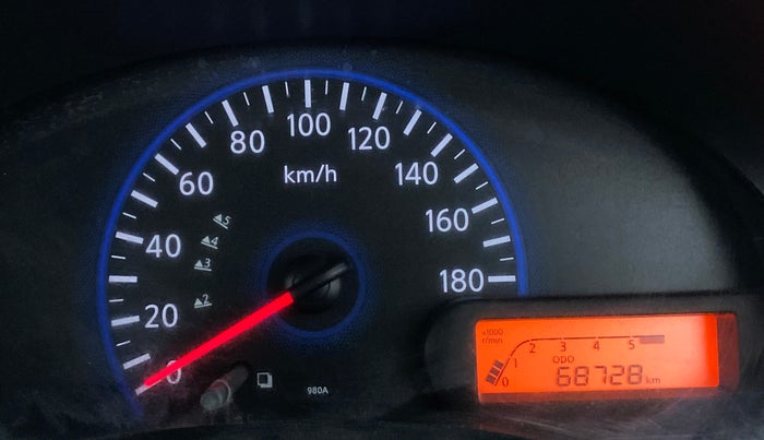 2016 Datsun Go T, Petrol, Manual, 68,790 km, Odometer Image