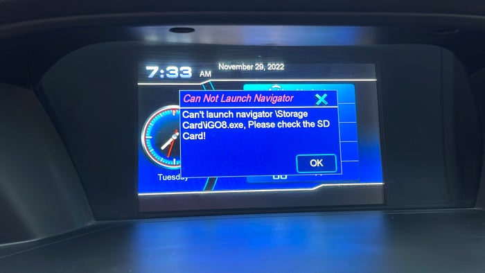 HONDA ACCORD-GPS Navigation System SD Card Not Available