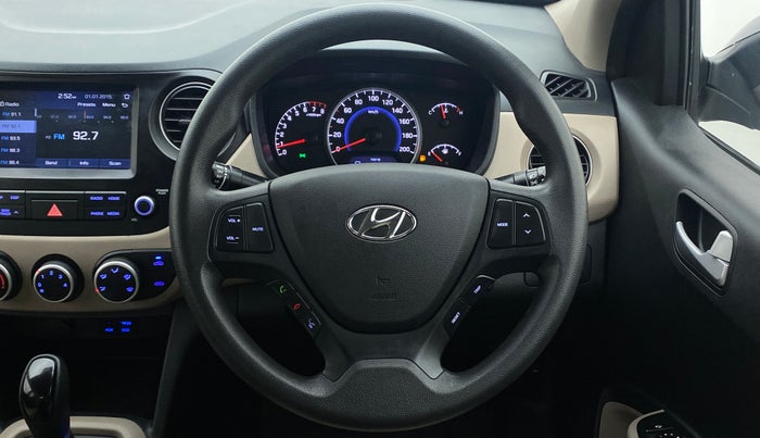 2017 Hyundai Grand i10 SPORTZ (O) 1.2 AT VTVT, Petrol, Automatic, 9,962 km, Steering Wheel Close Up