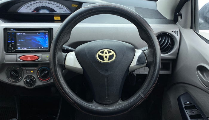 2011 Toyota Etios G, Petrol, Manual, 80,468 km, Steering Wheel Close Up