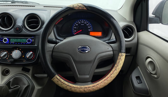 2015 Datsun Go Plus T, Petrol, Manual, 73,717 km, Steering Wheel Close Up