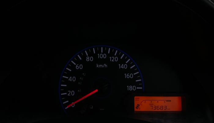2015 Datsun Go Plus T, Petrol, Manual, 73,717 km, Odometer Image