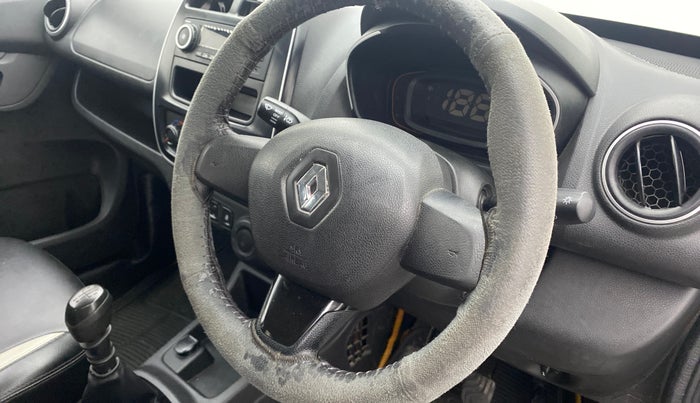 2019 Renault Kwid RXL, Petrol, Manual, 21,148 km, Steering wheel - Steering cover is minor torn