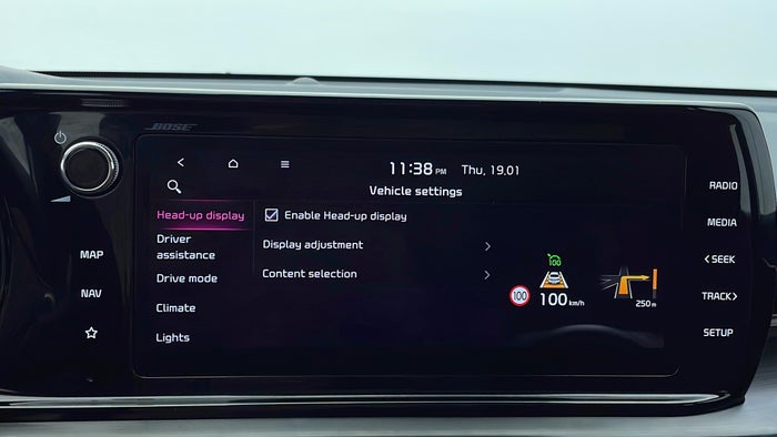 KIA K5-Heads Up Display