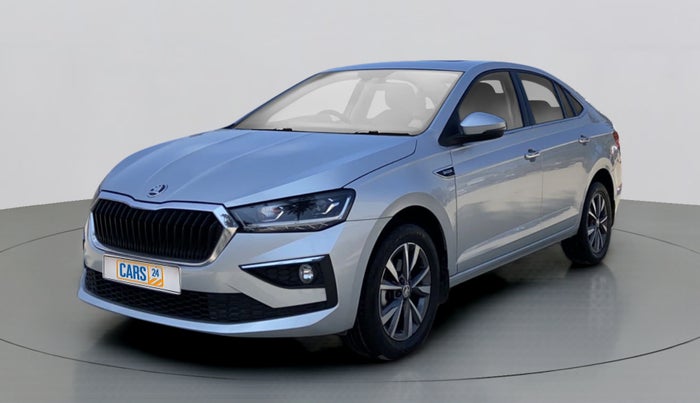 2022 Skoda SLAVIA STYLE 1.0 TSI AT, Petrol, Automatic, 6,817 km, Left Front Diagonal