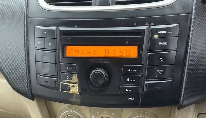 2012 Maruti Swift Dzire VXI, Petrol, Manual, 87,480 km, Infotainment system - MP3 player - Not Working