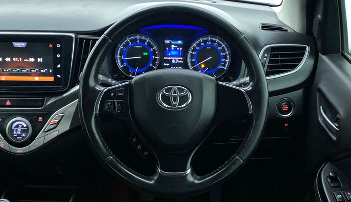 2019 Toyota Glanza V, Petrol, Manual, 48,527 km, Steering Wheel Close Up