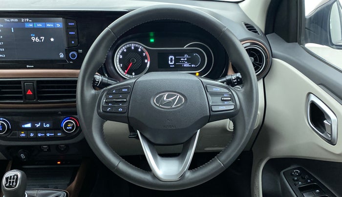 2020 Hyundai AURA SX 1.2 (O), Petrol, Manual, 11,800 km, Steering Wheel Close Up