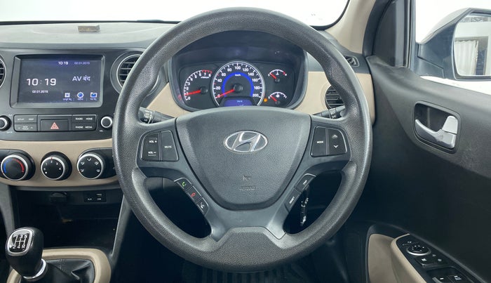 2017 Hyundai Grand i10 SPORTZ (O) 1.2 KAPPA VTVT, Petrol, Manual, 37,646 km, Steering Wheel Close Up