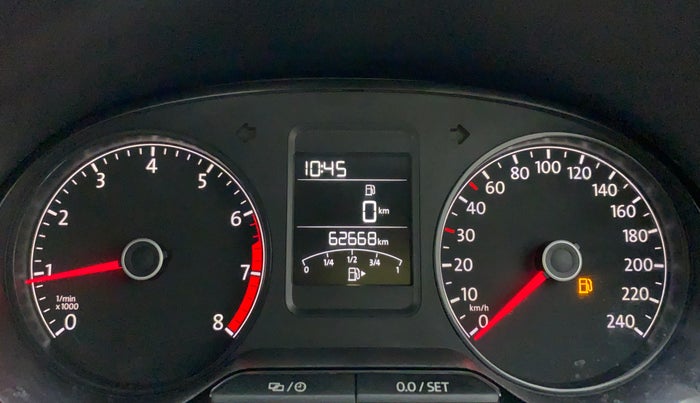 2017 Volkswagen Vento ALL STAR 1.6 MPI, Petrol, Manual, 62,666 km, Odometer Image