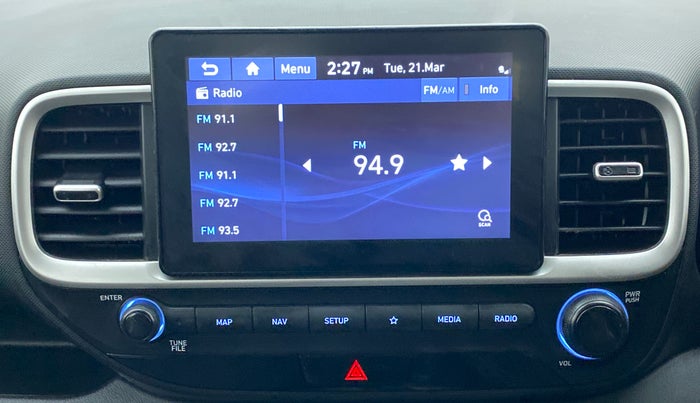 2021 Hyundai VENUE SX 1.0 (O) TURBO IMT, Petrol, Manual, 6,845 km, Infotainment System