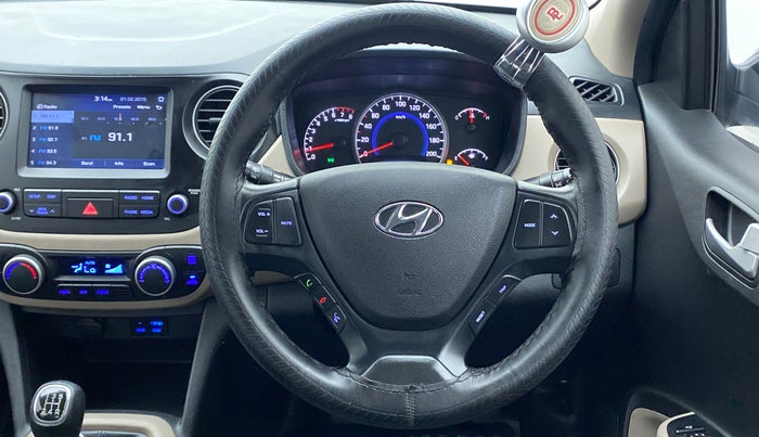 2017 Hyundai Grand i10 ASTA 1.2 KAPPA VTVT, Petrol, Manual, 45,959 km, Steering Wheel Close Up