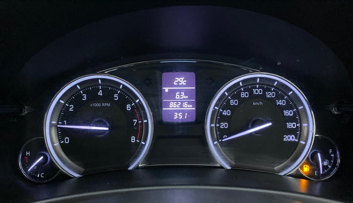 2014 Maruti Ciaz ZXI, Petrol, Manual, 86,216 km, Odometer Image
