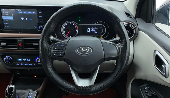 2020 Hyundai AURA SX PLUS 1.2 AMT, Petrol, Automatic, 21,836 km, Steering Wheel Close Up