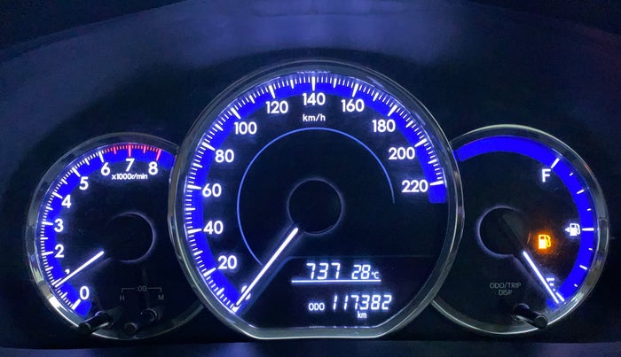 2019 Toyota YARIS J MT, Petrol, Manual, 1,17,543 km, Odometer Image