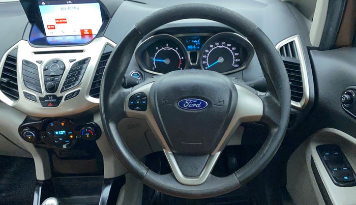 2017 Ford Ecosport TITANIUM 1.5L DIESEL, Diesel, Manual, 1,02,616 km, Steering Wheel Close Up