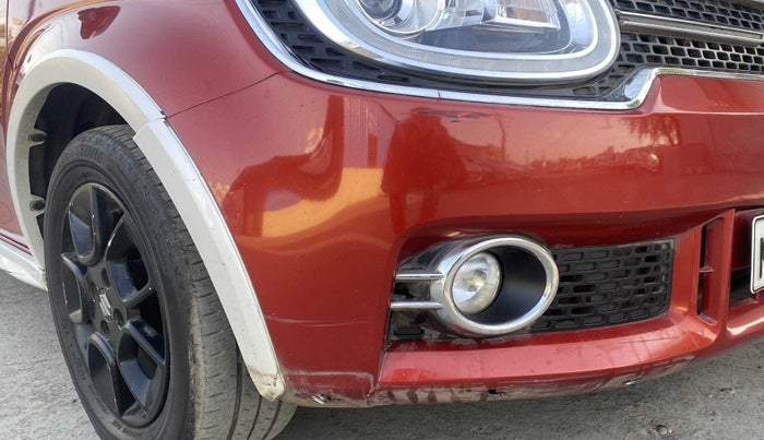 2018 Maruti IGNIS ALPHA 1.2 AMT DUAL TONE, Petrol, Automatic, 74,140 km, Front bumper - Paint has minor damage