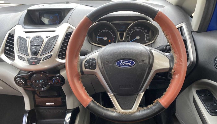 2014 Ford Ecosport TITANIUM 1.5L DIESEL, Diesel, Manual, 1,13,531 km, Steering Wheel Close Up
