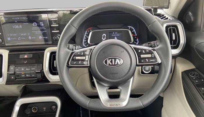 2020 KIA SONET HTX 1.0 IMT, Petrol, Manual, 6,430 km, Steering Wheel Close Up