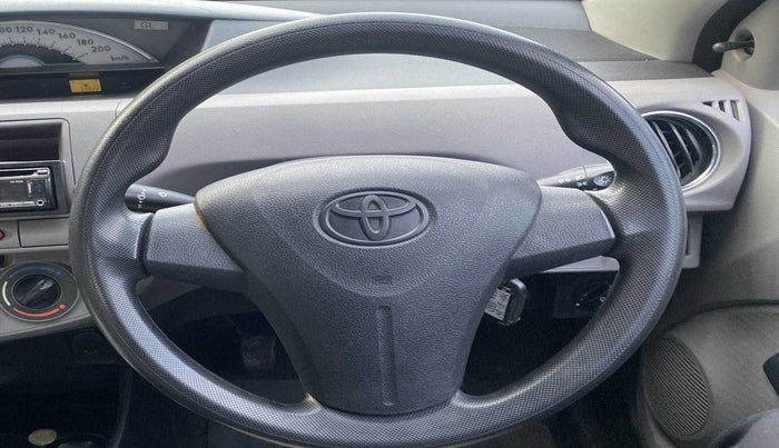 2011 Toyota Etios G, Petrol, Manual, 60,615 km, Steering Wheel Close Up