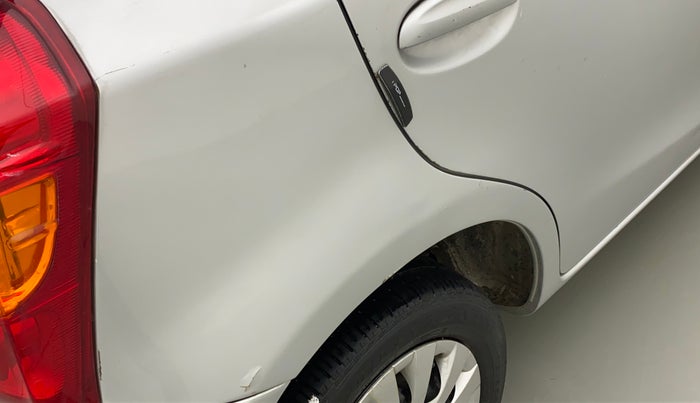 2011 Toyota Etios G, Petrol, Manual, 73,333 km, Right quarter panel - Slightly rusted