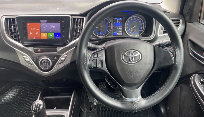2019 Toyota Glanza V, Petrol, Manual, 59,272 km, Steering Wheel Close Up