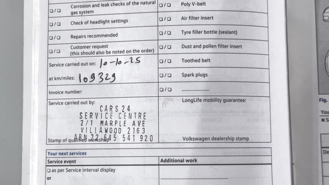 Service History