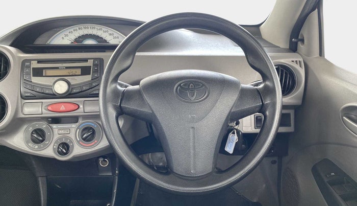 2011 Toyota Etios G, Petrol, Manual, 64,853 km, Steering Wheel Close Up