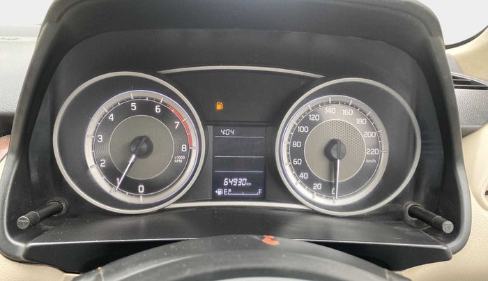 2019 Maruti Dzire VXI, Petrol, Manual, 64,916 km, Odometer Image