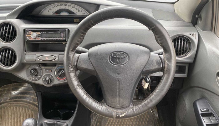 2012 Toyota Etios G, Petrol, Manual, 54,815 km, Steering Wheel Close Up