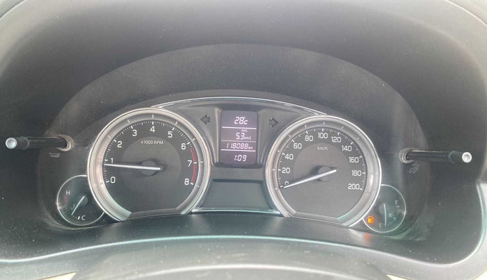 2017 Maruti Ciaz ZETA 1.4  MT PETROL, Petrol, Manual, 1,18,070 km, Odometer Image