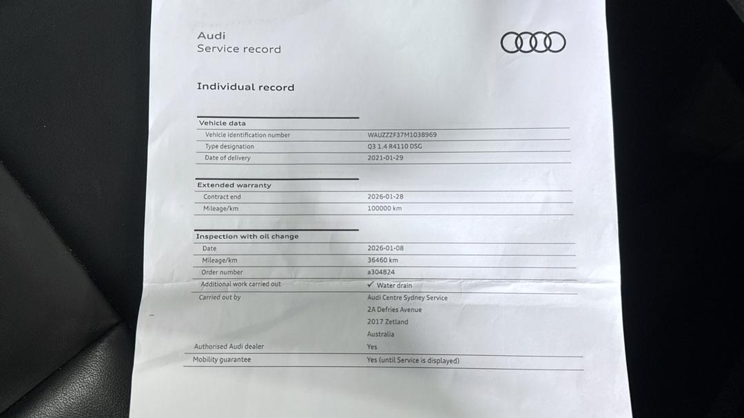 2020 Audi Q3 35 Tfsi, Automatic, 38440 km, Service History