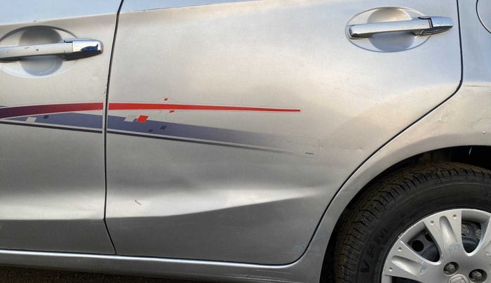 2011 Honda Brio S(O) MT, Petrol, Manual, 1,15,608 km, Rear left door - Slightly dented