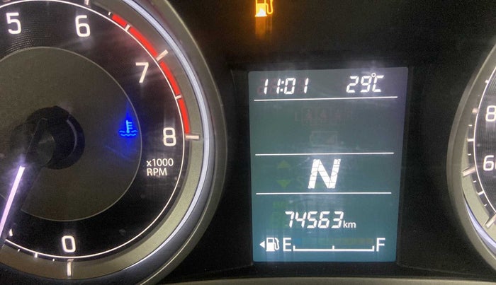 2017 Maruti Dzire ZXI PLUS AMT, Petrol, Automatic, 74,538 km, Odometer Image