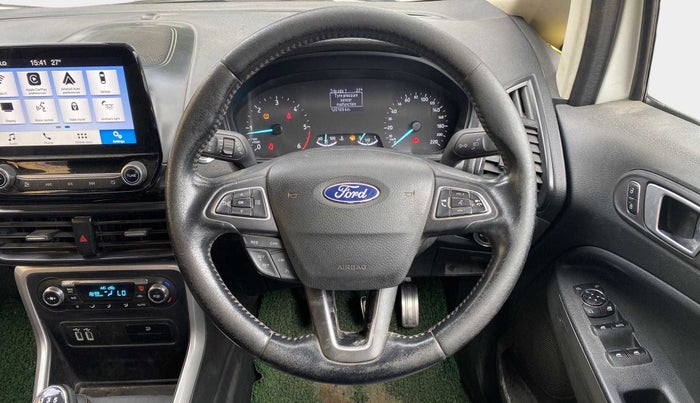 2018 Ford Ecosport TITANIUM + 1.5L DIESEL, Diesel, Manual, 1,20,186 km, Steering Wheel Close Up