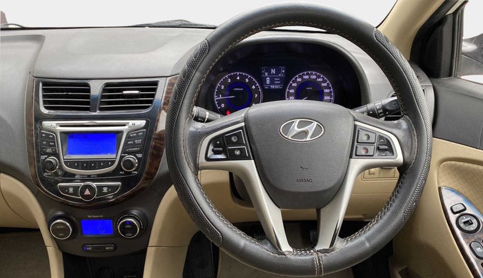 2013 Hyundai Verna FLUIDIC 1.6 VTVT SX AT, CNG, Automatic, 78,086 km, Steering Wheel Close Up
